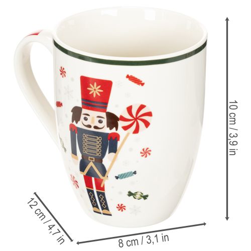 Julekrus med nøtteknekker- og sukkerstangmotiv, 10 cm, 2 stk. | Floristik24.no