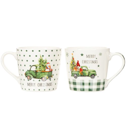 Kaffekrus Merry Christmas julemotiv keramisk krus 10 cm 2 stk | Floristik24.no