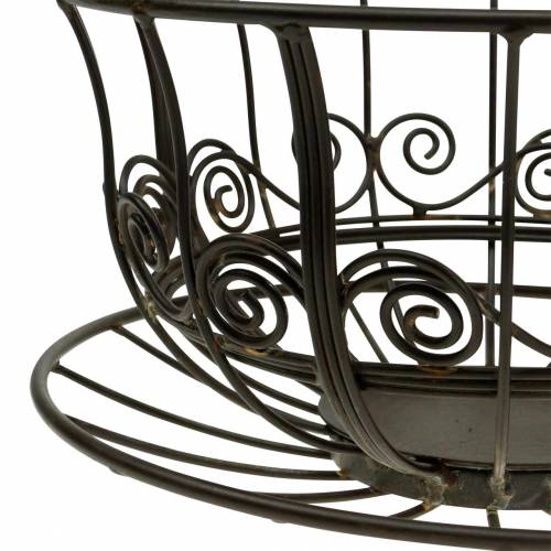 Floristik24 Dekorasjonskopp mørkebrun Ø23cm H13,8cm