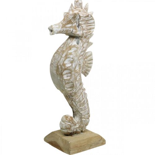 gjenstander Seahorse Deco Hvit Tre Maritim Dekor Deco Figur H38cm