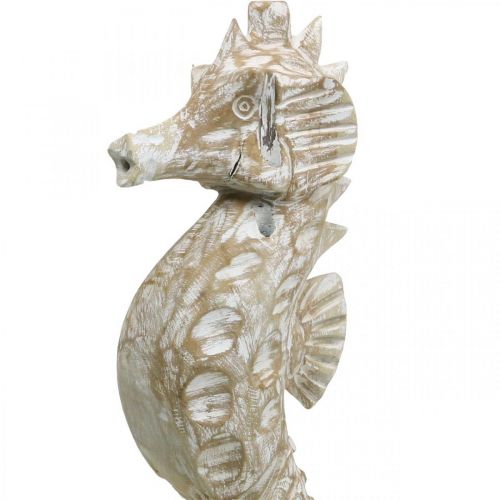 gjenstander Seahorse Deco Hvit Tre Maritim Dekor Deco Figur H38cm