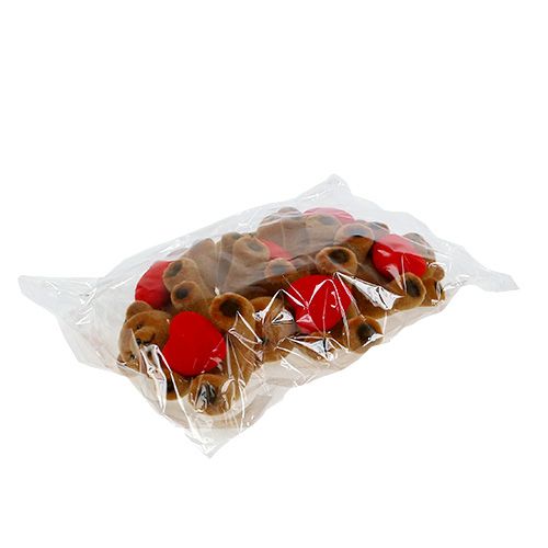 Floristik24 Bamse flokket 10cm med hjerte 6stk