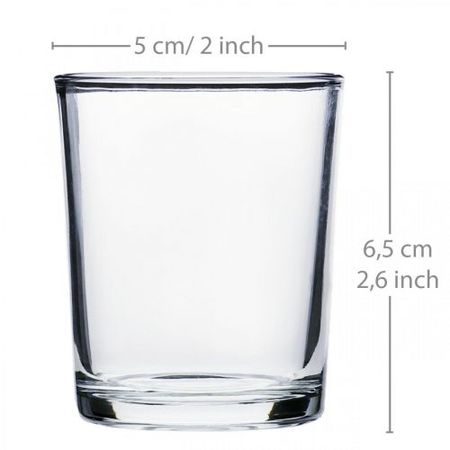 Floristik24 Telysglass klare Ø5cm H6,5cm 24 stk