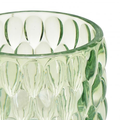 gjenstander Telysglass grønn lanterne tonet glass Ø9,5cm H9cm 2stk