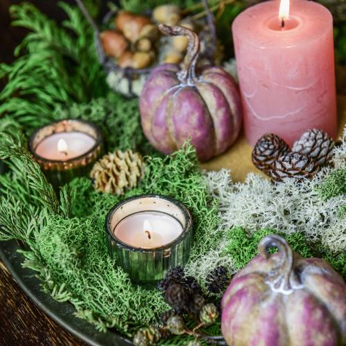 Floristik24 Telysglass vintage bondesølv Ø4,8cm H3cm 4stk