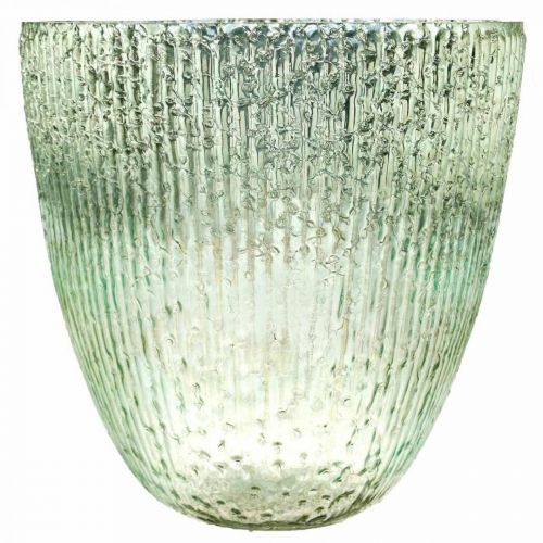 Floristik24 Lysglasslykt blågrønt borddekorasjonsglas Ø21cm H21,5cm
