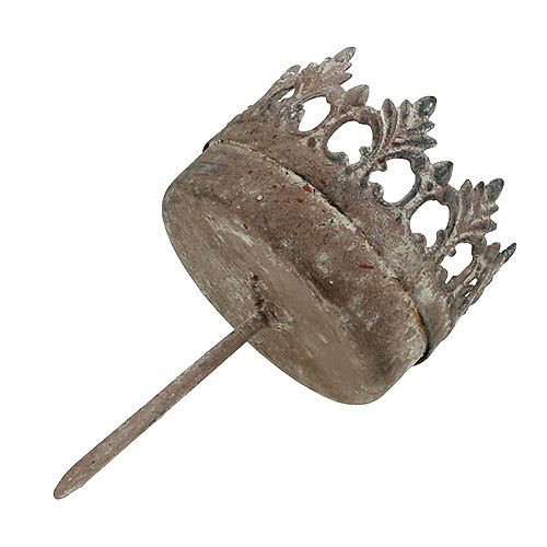 gjenstander Telysholder antikk Ø5cm H10cm grå 4 stk