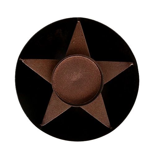 Floristik24 Telysholder brun Ø10cm H4cm