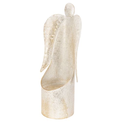 Englefigur lysestake, gull,