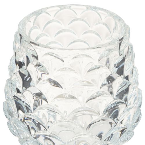 gjenstander Telysholder i glass med kjegleformet base, H19,5/22,5 cm, sett med 2 stk.