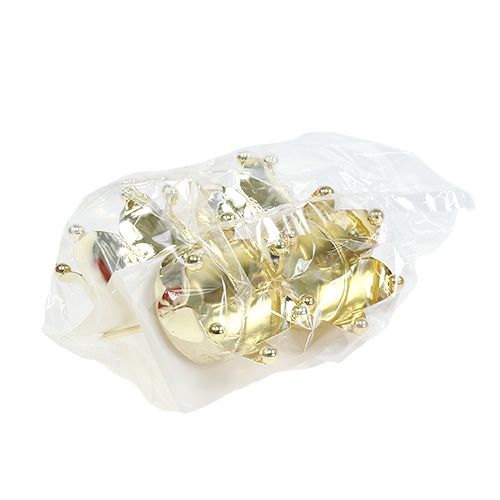 Floristik24 Telysholder krone gull Ø4,8cm 4stk