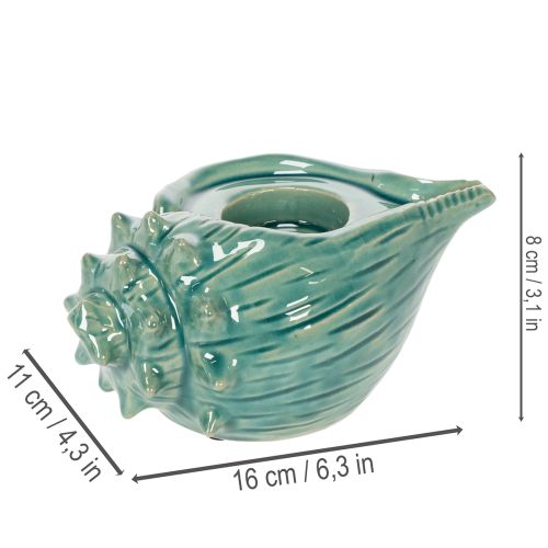 gjenstander Telysholder skjell dekorativt bordlys bad stue 16cm