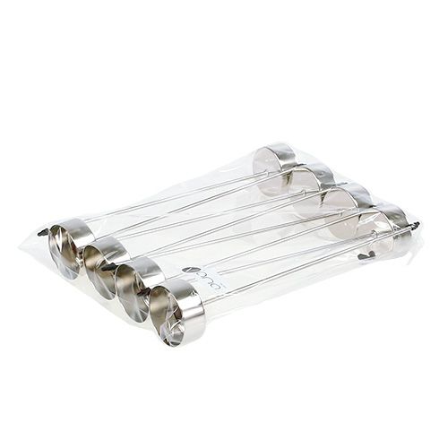 gjenstander Telysholder for plugging sølv 21cm 8 stk