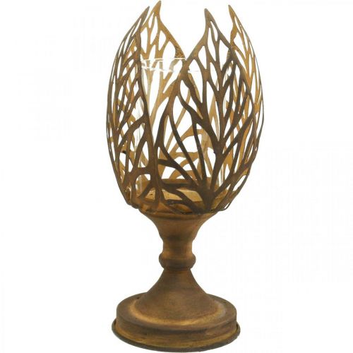 Floristik24 Lanterne rust look, telysholder retro Ø13cm H30cm