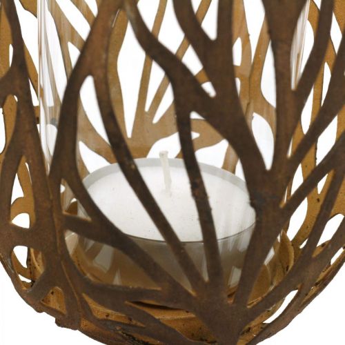 Floristik24 Lanterne rust look, telysholder retro Ø13cm H30cm