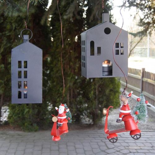 Floristik24 Telysholderhus sort metall, lyshus Ø4,4cm H18cm