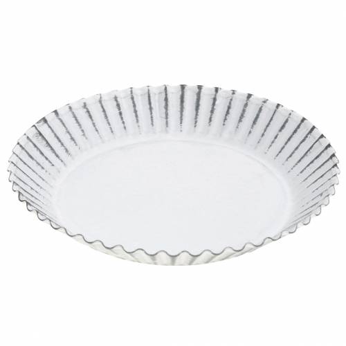 Floristik24 Dekorativ plate bakepanne sinkhvit Ø15cm H2cm