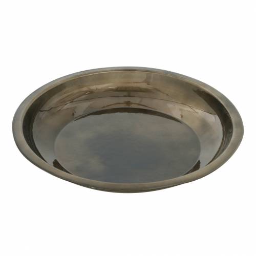 Floristik24 Dekorativ plate laget av skinnende bronsemetall Ø23,5cm
