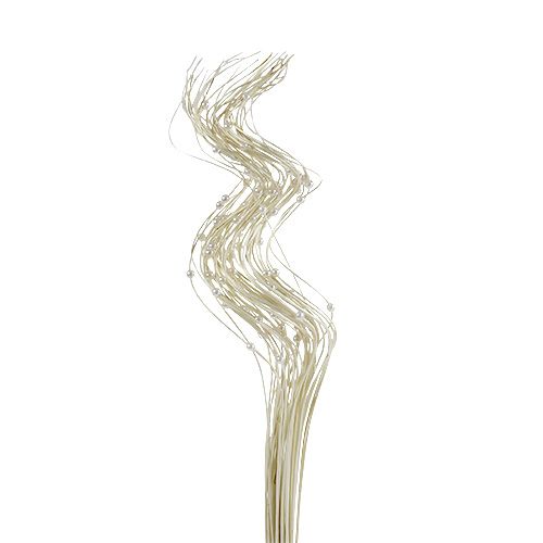 Floristik24 Ting Ting Krøllete med perler 60cm bleket 40 stk