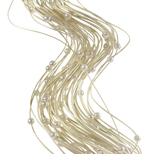 Floristik24 Ting Ting Krøllete med perler 60cm bleket 40 stk