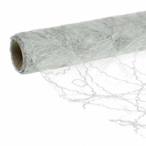 Floristik24 Bordbånd bordløper sølv 30cm 25m