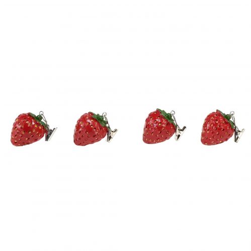 gjenstander Dukvekt dukklips jordbær 4,5cm 4stk