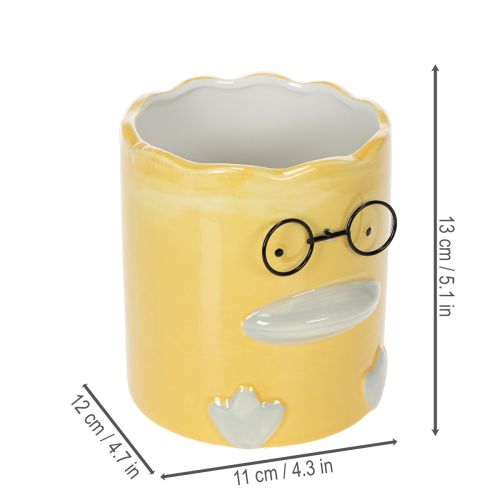 gjenstander Sylinderformet dekorativ andevase i keramikk for et stilig hjem, 13 cm, 2 stk.