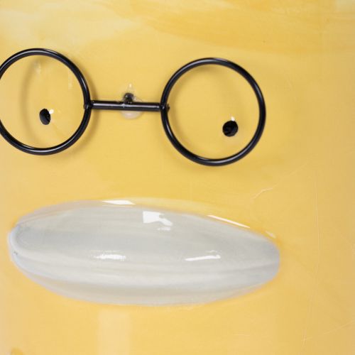 gjenstander Sylinderformet dekorativ andevase i keramikk for et stilig hjem, 13 cm, 2 stk.