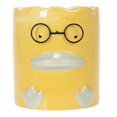 gjenstander Sylinderformet dekorativ andevase i keramikk for et stilig hjem, 13 cm, 2 stk.