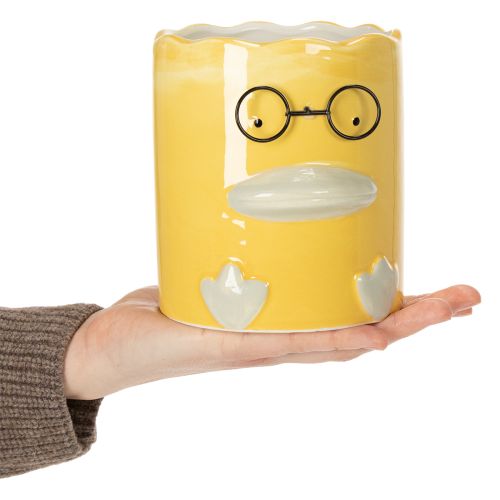 gjenstander Sylinderformet dekorativ andevase i keramikk for et stilig hjem, 13 cm, 2 stk.