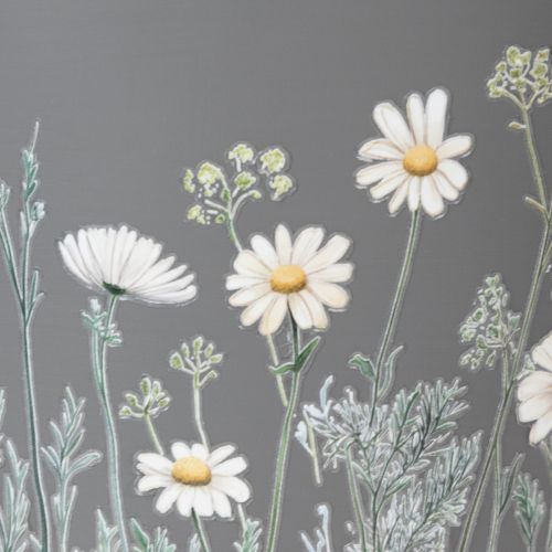 gjenstander Blomsterpotte med delikat villblomsterdesign, praktisk bruk på balkong eller terrasse, 15 cm, 3 deler