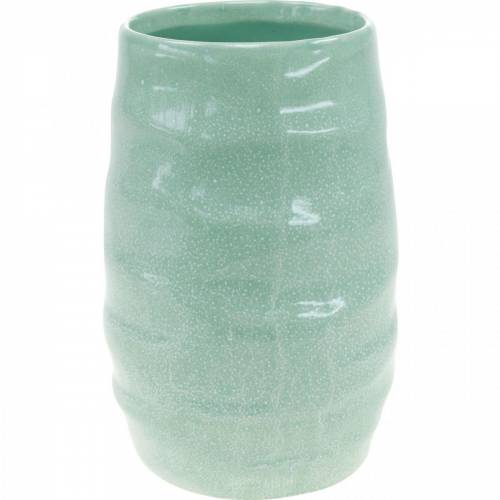 Floristik24 Bølget keramisk vase, vasedekorasjon, keramisk kar H20cm