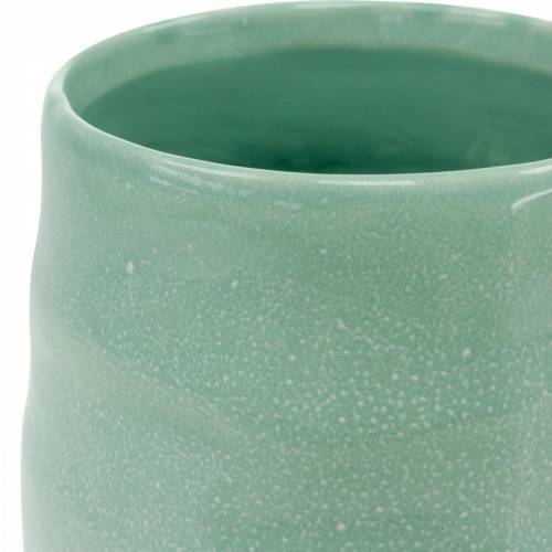Floristik24 Bølget keramisk vase, vasedekorasjon, keramisk kar H20cm