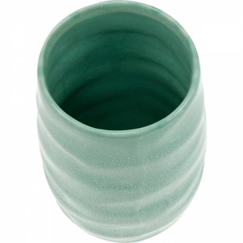 Floristik24 Bølget keramisk vase, vasedekorasjon, keramisk kar H20cm