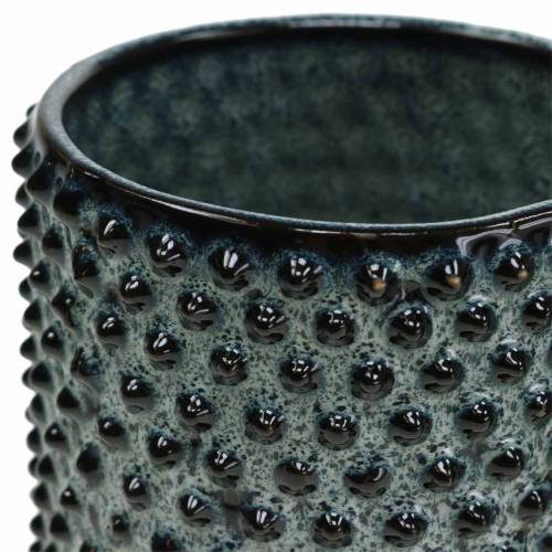 Floristik24 Plantekasse blå, hvit Ø7,5cm H8cm 4stk