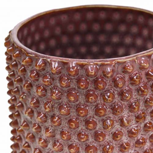 Floristik24 Blomsterpotte rosa, hvit Ø11cm H10cm 2stk