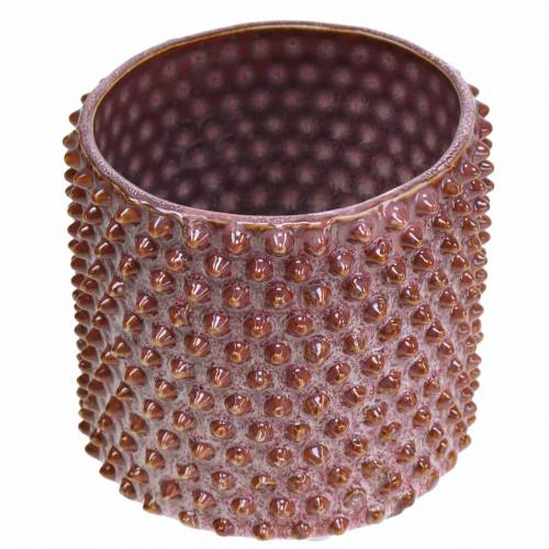 Floristik24 Blomsterpotte rosa, hvit Ø11cm H10cm 2stk