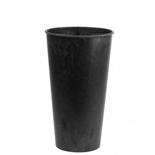 Gulvvase sort Vase plast antrasitt Ø17,5cm H28cm