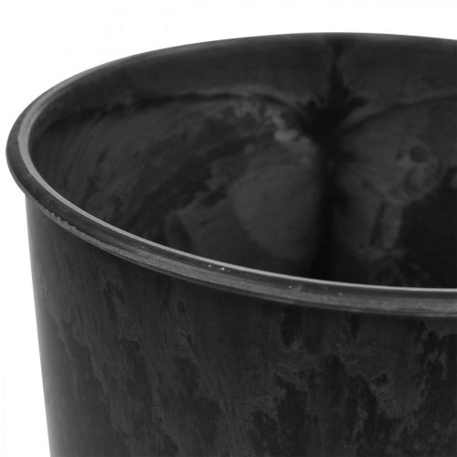 Gulvvase sort Vase plast antrasitt Ø17,5cm H28cm