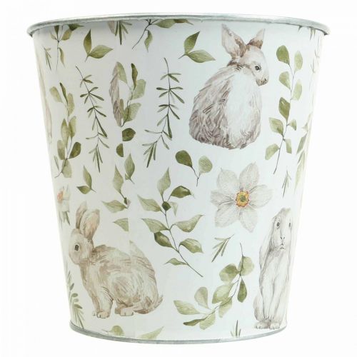 Floristik24 Bunny flowerpot påske metall cachepot Ø15,5cm H15cm