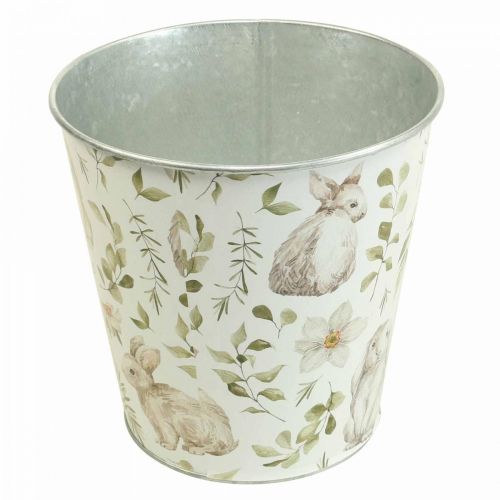 Floristik24 Bunny flowerpot påske metall cachepot Ø15,5cm H15cm