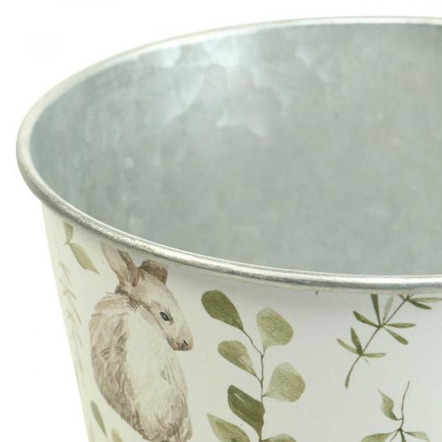 Floristik24 Bunny blomsterpotte påske metall cachepot Ø14cm H12,5cm