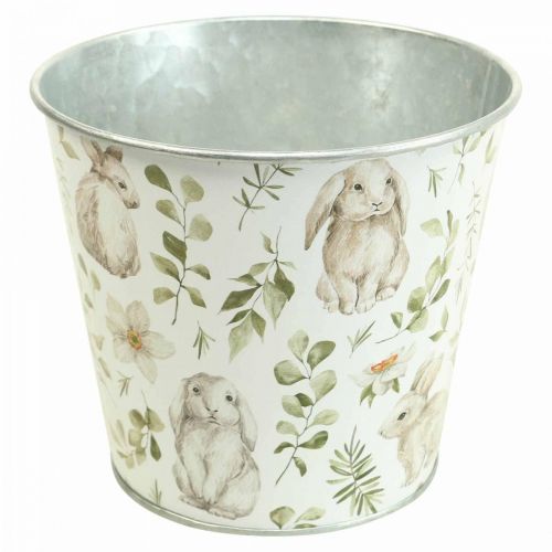 Floristik24 Bunny blomsterpotte påske metall cachepot Ø14cm H12,5cm