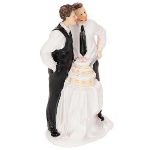 Kaketopper av et mannlig par med kake, 16,5 cm | Floristik24.no