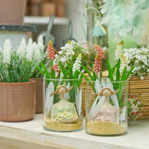 Floristik24 Druehyasint i bjørkekanne rosa 24cm