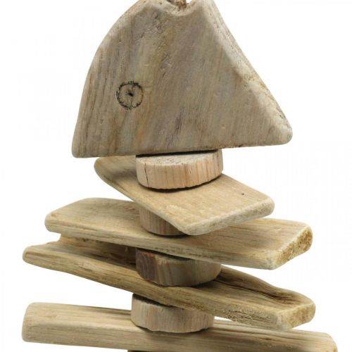 Floristik24 Fisk drivved natur, maritim dekorasjon til oppheng, fiskebein L38cm