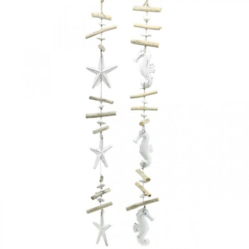 Floristik24 Maritim dekorasjon krans drivved vindusdekor 72/78cm sett med 2