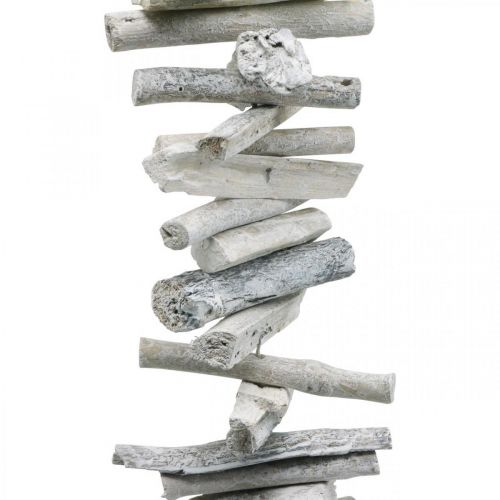 Floristik24 Driftwood Garland Maritime Deco Trevasket Hvit 80cm