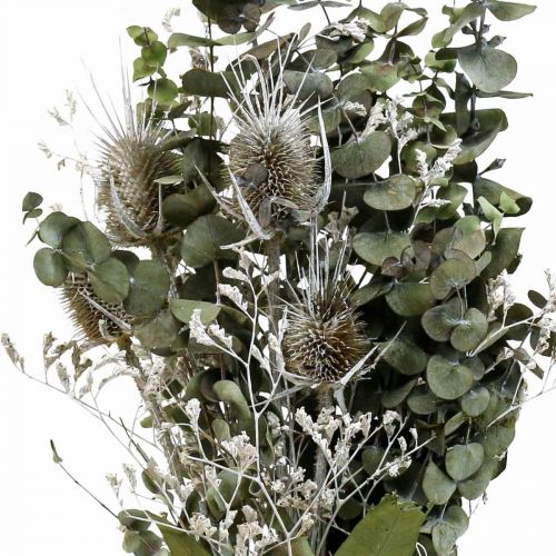 gjenstander Bukett tørkede blomster eukalyptus bukett av tistel 45-55cm 100g