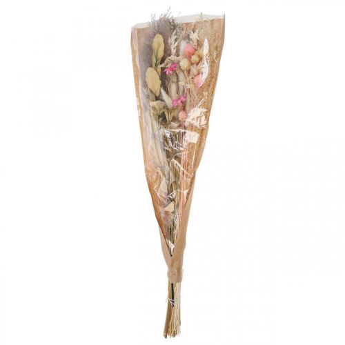 Floristik24 Bukett tørkede blomster Boho Pink Bleket tørket dekorasjon 80cm 140g